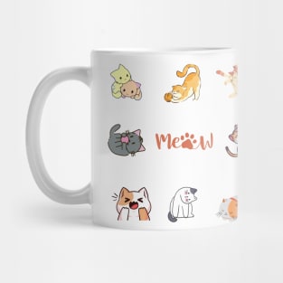 Adorable Cats and Kittens Sticker Pack Mug